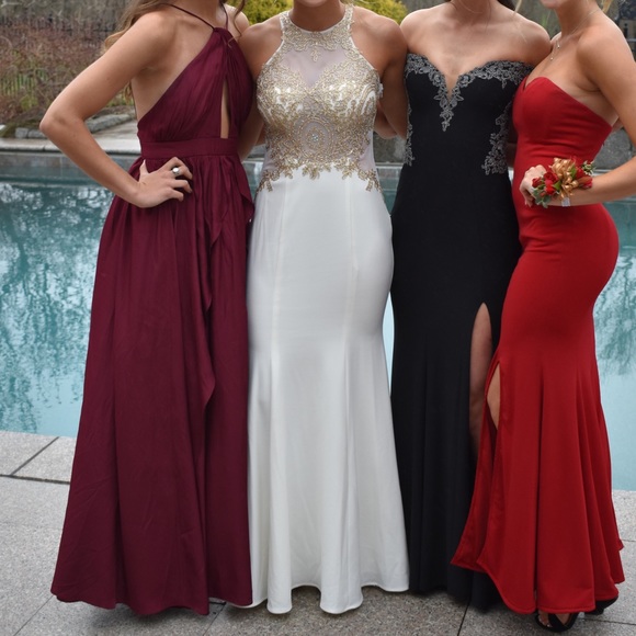 Lulu’s Maroon Prom Dress - Picture 3 of 4